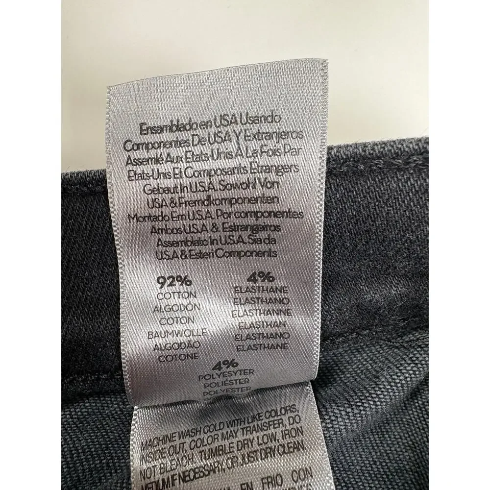 MOTHER Rambler Zip Sneak Washed Black Straight Leg Jeans Patch Pocket 25 Capsule - Picture 15 of 16